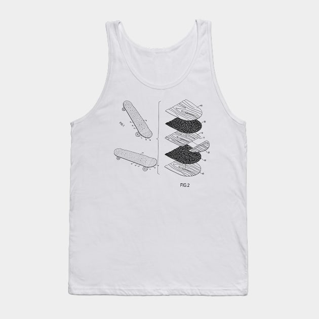 Skateboard and Grip Tape Patent Tank Top by DennisMcCarson